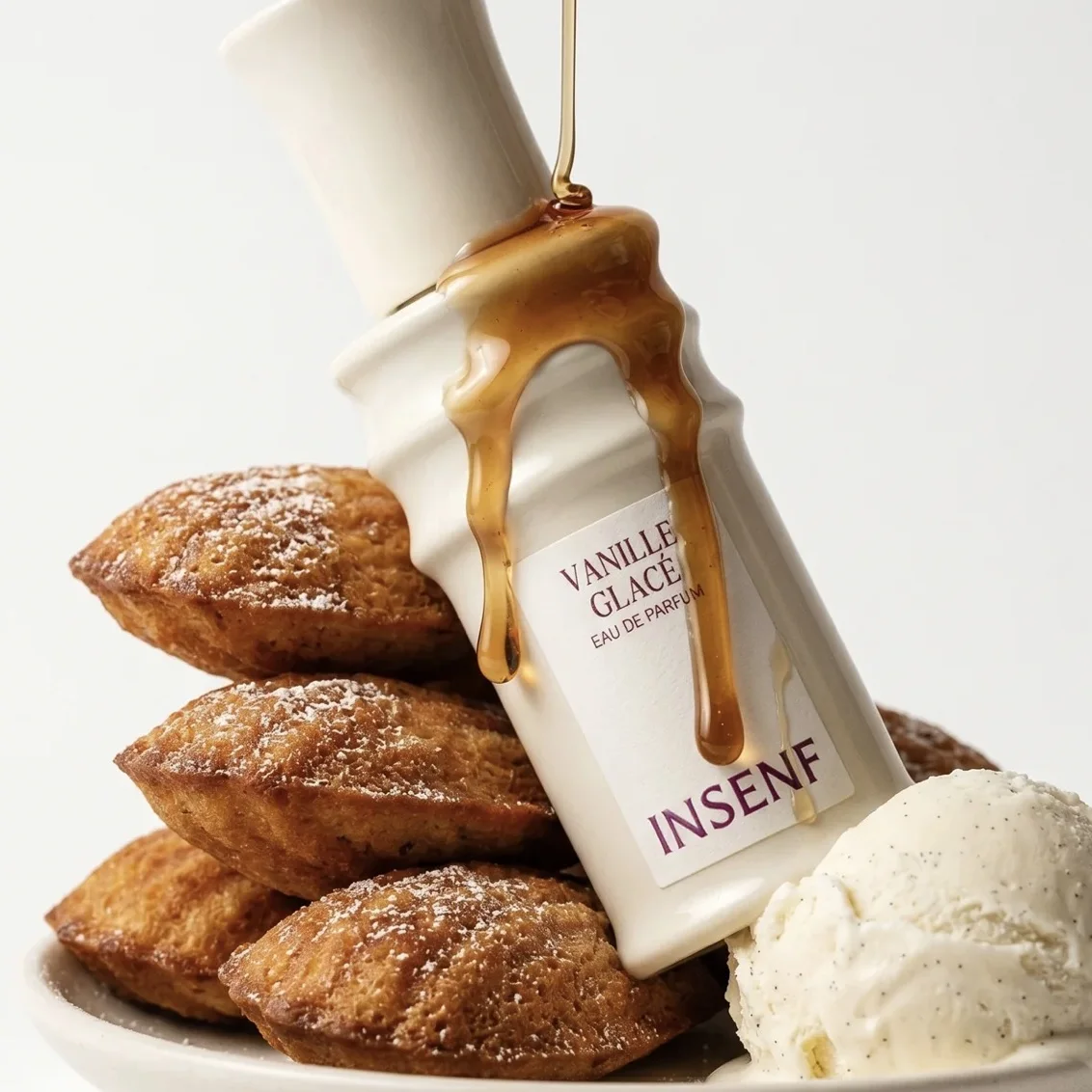 Vanille Glacé, INSENF - madeleines, sirop et glace à la vanille