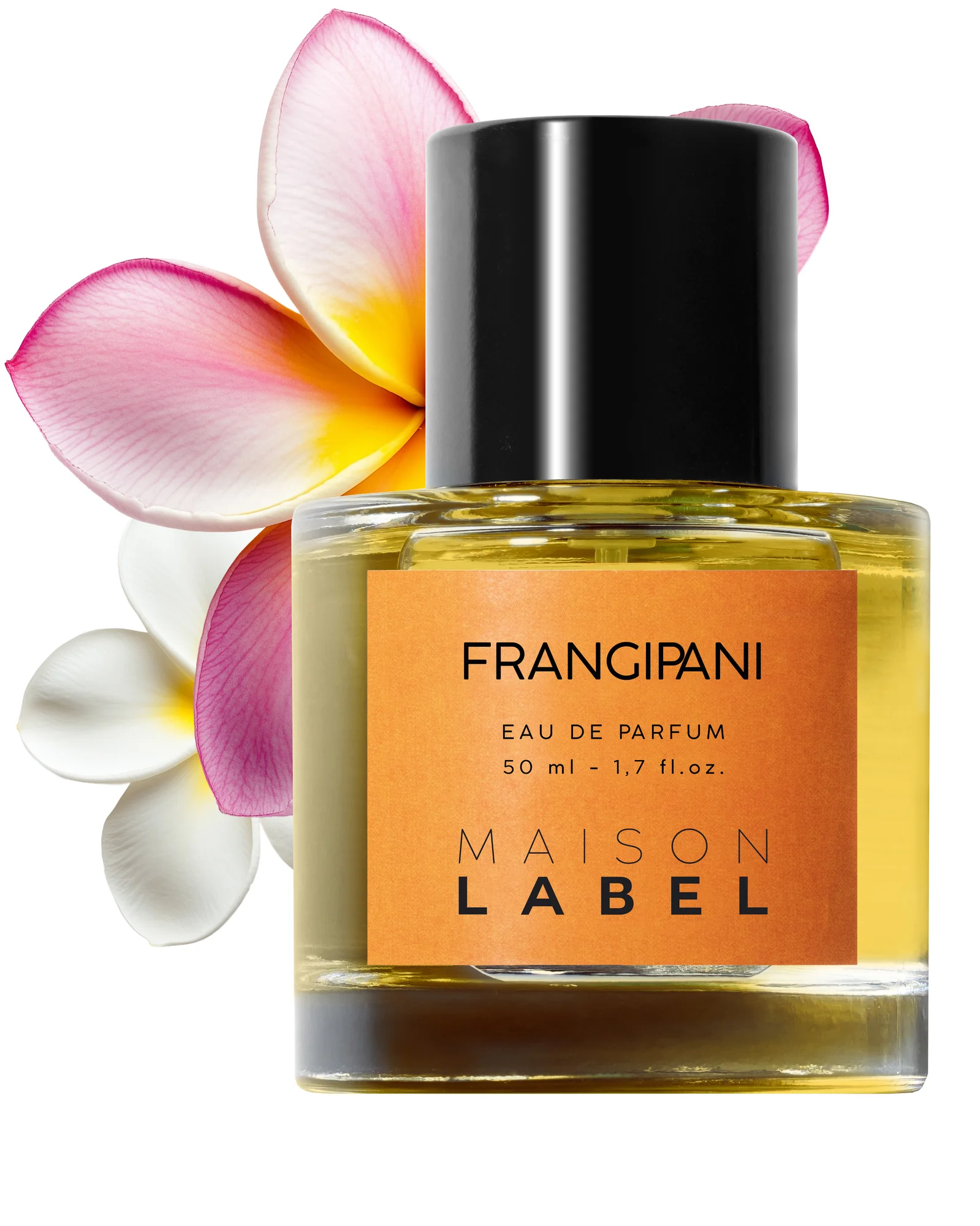 Frangipani de Maison Label entouré de ses matières