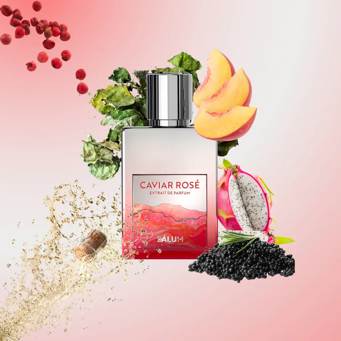 Flacon de Caviar rose, Salum — vue 2